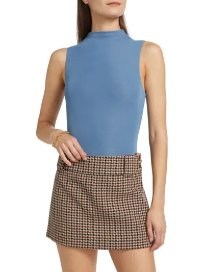 Ronny Kobo Women's Rita Sleeveless Bodysuit In Blue