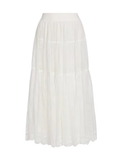 Ronny Kobo Women's Rosetta Lace Midi-skirt In Multi