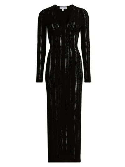 Ronny Kobo Women's Sai V-neck Knit Maxi Dress In Blue