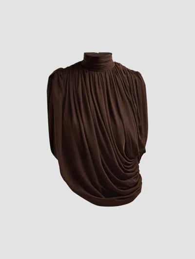 Ronny Kobo Sav Top In Chocolate In Brown