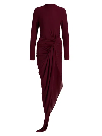 Ronny Kobo Women's Sera Ruched Maxi Dress In Burgundy