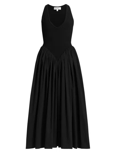 Ronny Kobo Women's Sirinda V-neck Pleated Dress In Black