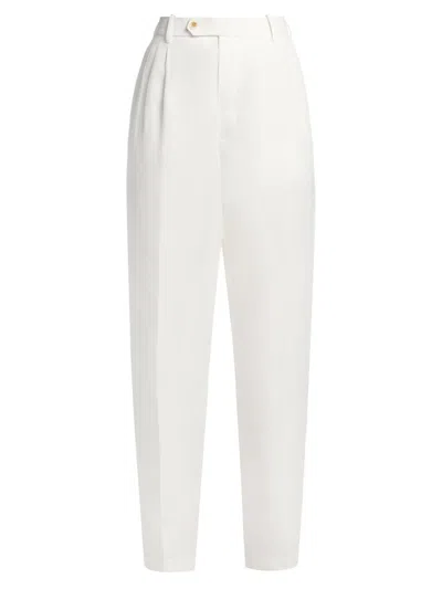 Ronny Kobo Women's Soprano Pleated-front Pants In White