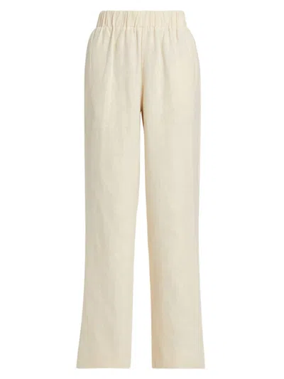 Ronny Kobo Women's Tabio Linen-cotton Pants In White