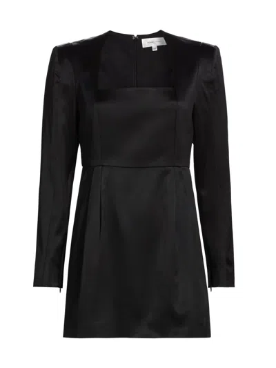 Ronny Kobo Women's Valentina Squareneck Minidress In Black