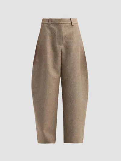 Ronny Kobo Women's Vienna Barrel-leg Pants In Melange Taupe