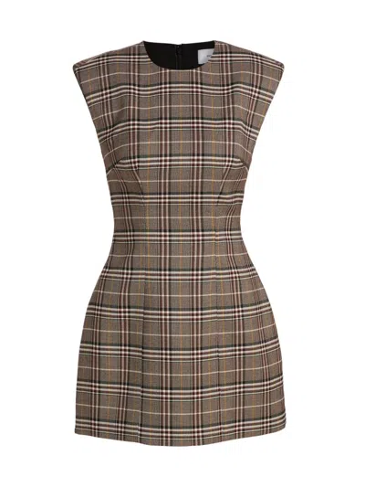 Ronny Kobo Women's Wolverton Plaid Minidress In Brown