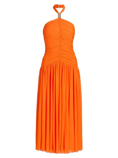 Ronny Kobo Wrenley Midi Dress Clementine In Orange