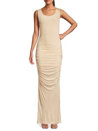 Ronny Kobo Women's Zombra Ruched Bodycon Dress In Alabaster