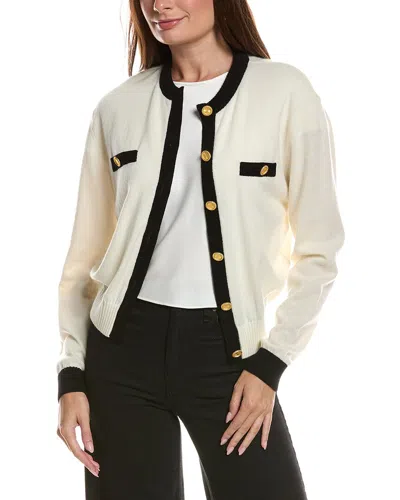 Ronny Kobo Wool & Cashmere-blend Gemma Cardigan In White