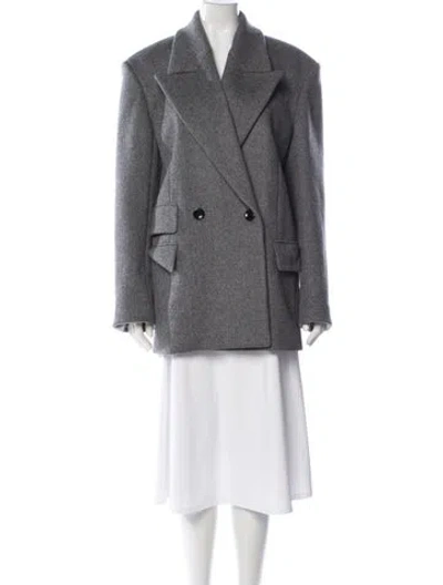 Pre-owned Ronny Kobo Wool Blazer In Gray