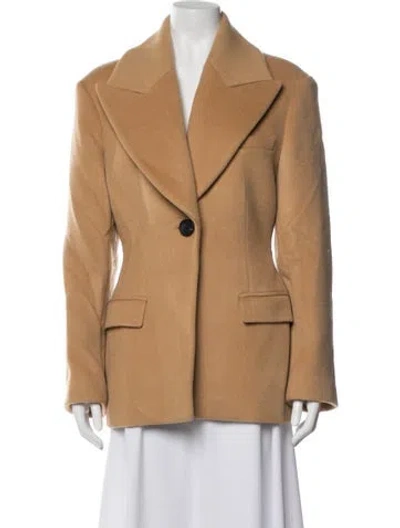 Pre-owned Ronny Kobo Wool Coat In Brown