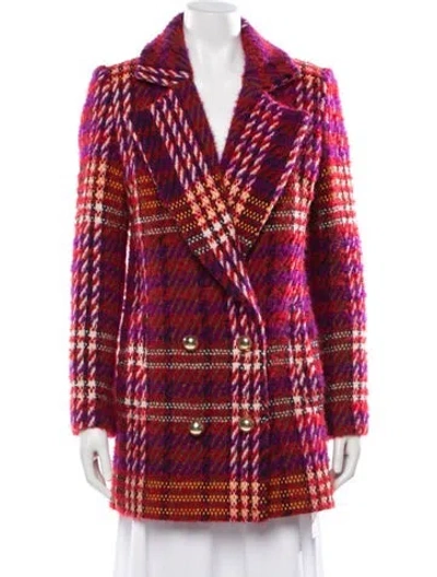 Pre-owned Ronny Kobo Wool Coat In Red