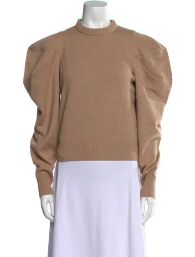 Pre-owned Ronny Kobo Wool Crew Neck Sweater In Brown
