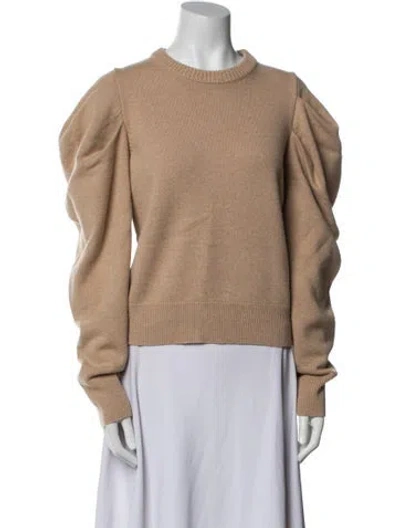 Pre-owned Ronny Kobo Wool Crew Neck Sweater In Neutral