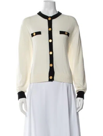 Pre-owned Ronny Kobo Wool Crew Neck Sweater In Neutrals