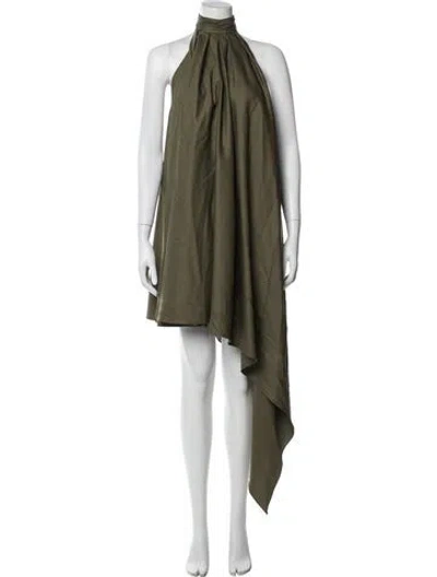 Pre-owned Ronny Kobo Wool Long Dress W/ Tags In Green