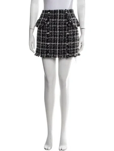Pre-owned Ronny Kobo Wool Mini Skirt In Black