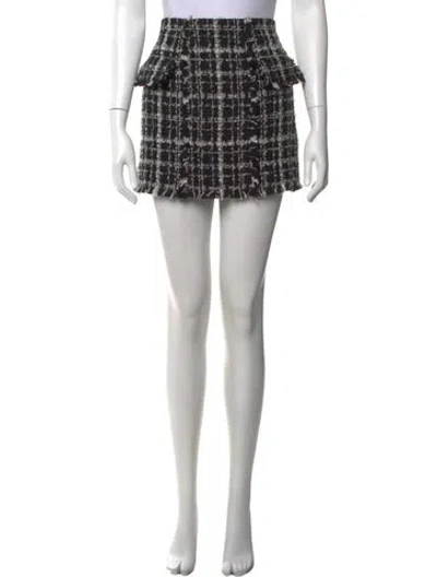 Pre-owned Ronny Kobo Wool Mini Skirt W/ Tags In Black