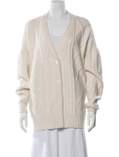 Pre-owned Ronny Kobo Wool Patterned Sweater In Neutrals