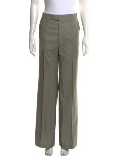 Pre-owned Ronny Kobo Wool Wide Leg Pants W/ Tags In Green