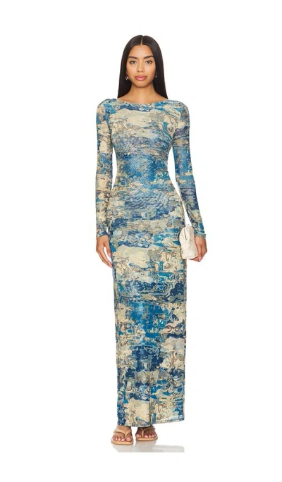 Ronny Kobo X Revolve Andrea Dress In Moss Watercolor