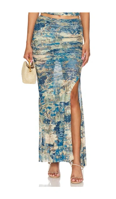 Ronny Kobo X Revolve Bruno Skirt In Moss Watercolor