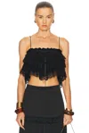 Ronny Kobo X Revolve Carlton Top In Black