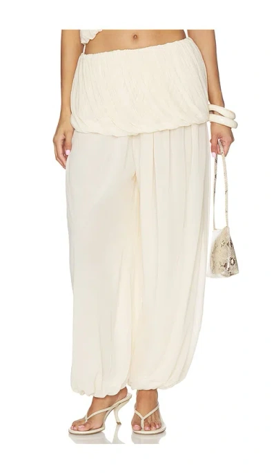 Ronny Kobo X Revolve Willa Pant In Ivory