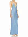 Ronny Kobo Yael Knit Maxi Dress In Blue