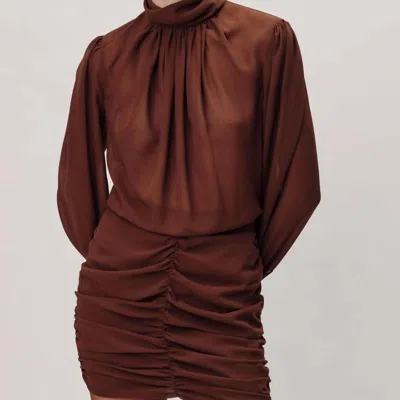 Ronny Kobo Yebba Dress In Brown
