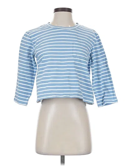 Pre-owned Roolee 3/4 Sleeve Top Blue Boatneck Tops