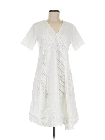 Pre-owned Roolee Casual Dress In White