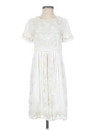 Pre-owned Roolee Casual Dress In White