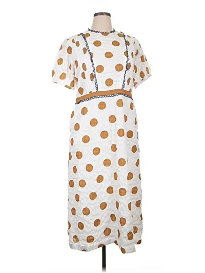 Pre-owned Roolee Casual Dress In White