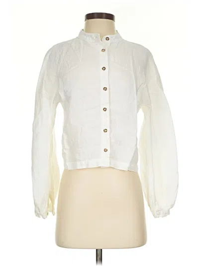 Pre-owned Roolee Long Sleeve Blouse In Ivory