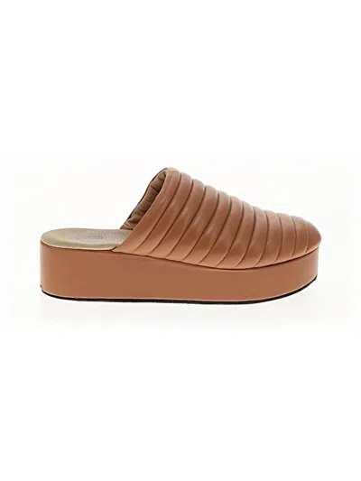 Pre-owned Roolee Mule/clog In Tan