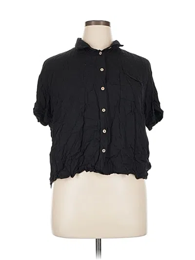 Pre-owned Roolee Short Sleeve Blouse In Black