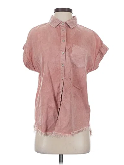 Pre-owned Roolee Short Sleeve Blouse In Pink