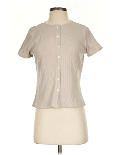 Pre-owned Roolee Short Sleeve Blouse In Tan