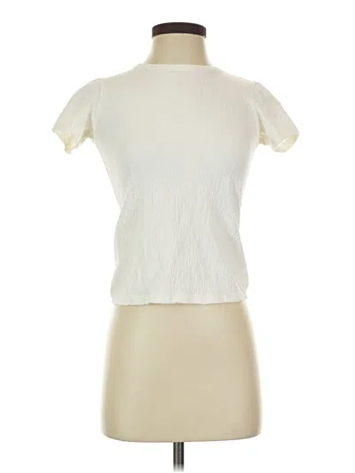 Pre-owned Roolee Short Sleeve Turtleneck In Ivory