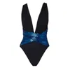 Room 24 Women's Black / Blue Rachel One Piece Black/blue In Black/blue