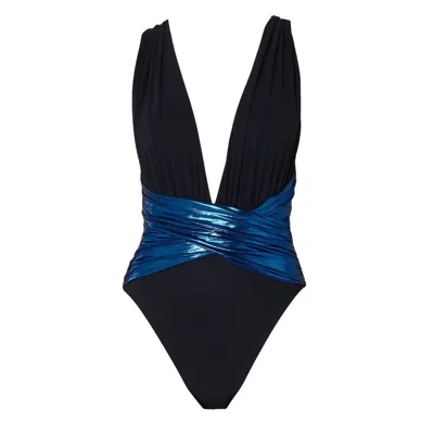 Room 24 Women's Black / Blue Rachel One Piece Black/blue