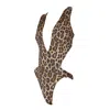 Room 24 Women's Black / Brown Fanny One Piece Leopard In Black/brown