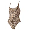 Room 24 Women's Black / Brown Marly One Piece Leopard In Black/brown