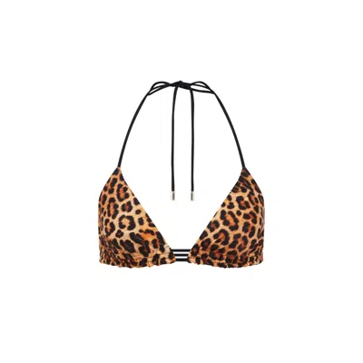 Room 24 Women's Black / Brown Nina Top Leopard/black Reversible In Black/brown