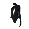 Room 24 Women's Black Gina Bodysuit In Black