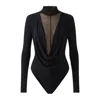 Room 24 Women's Black Kylie Bodysuit In Black