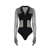 Room 24 Women's Black Maria Bodysuit In Black