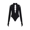 Room 24 Women's Black Xenia Bodysuit In Black